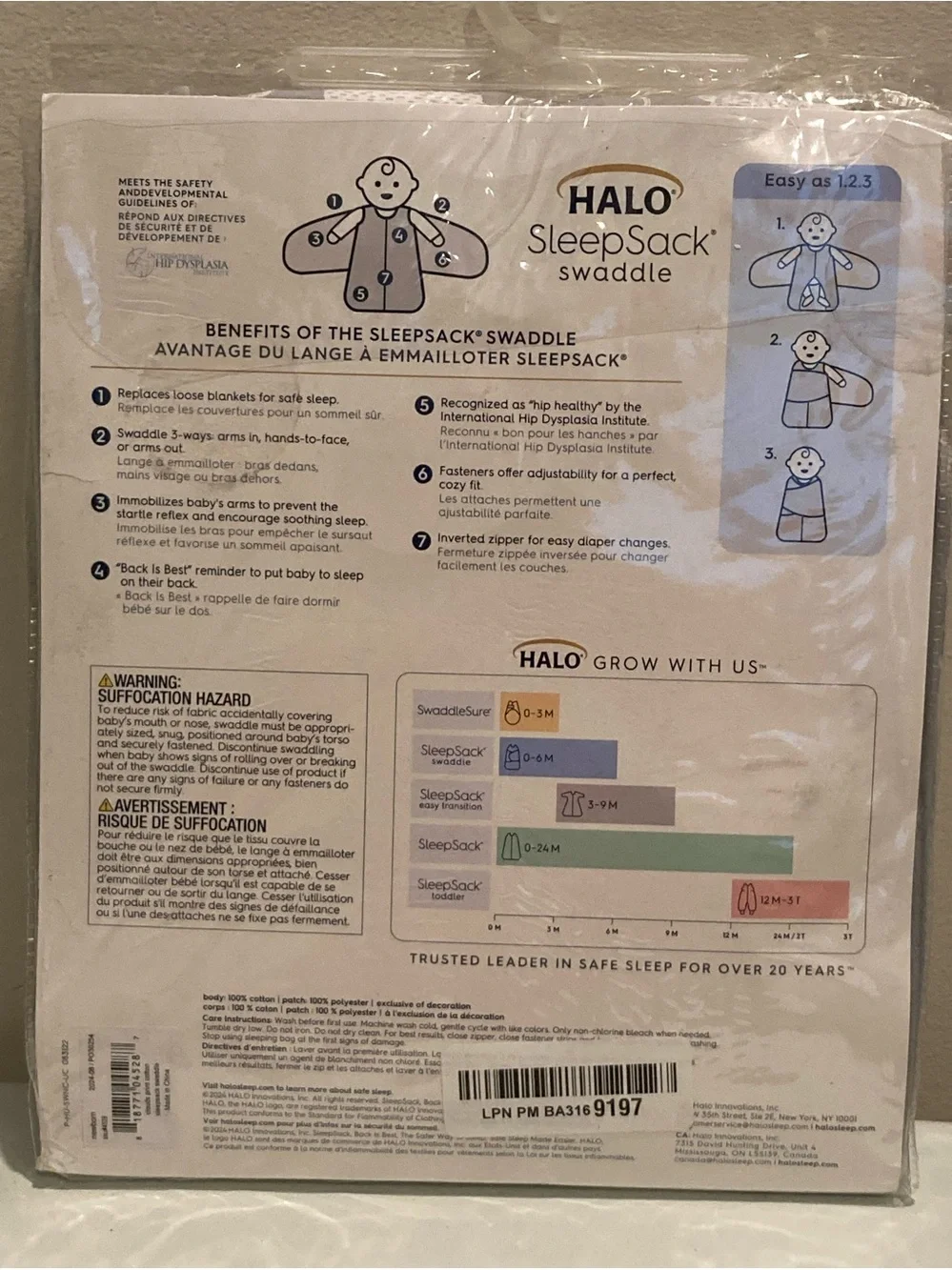 Halo sleepsack swaddle